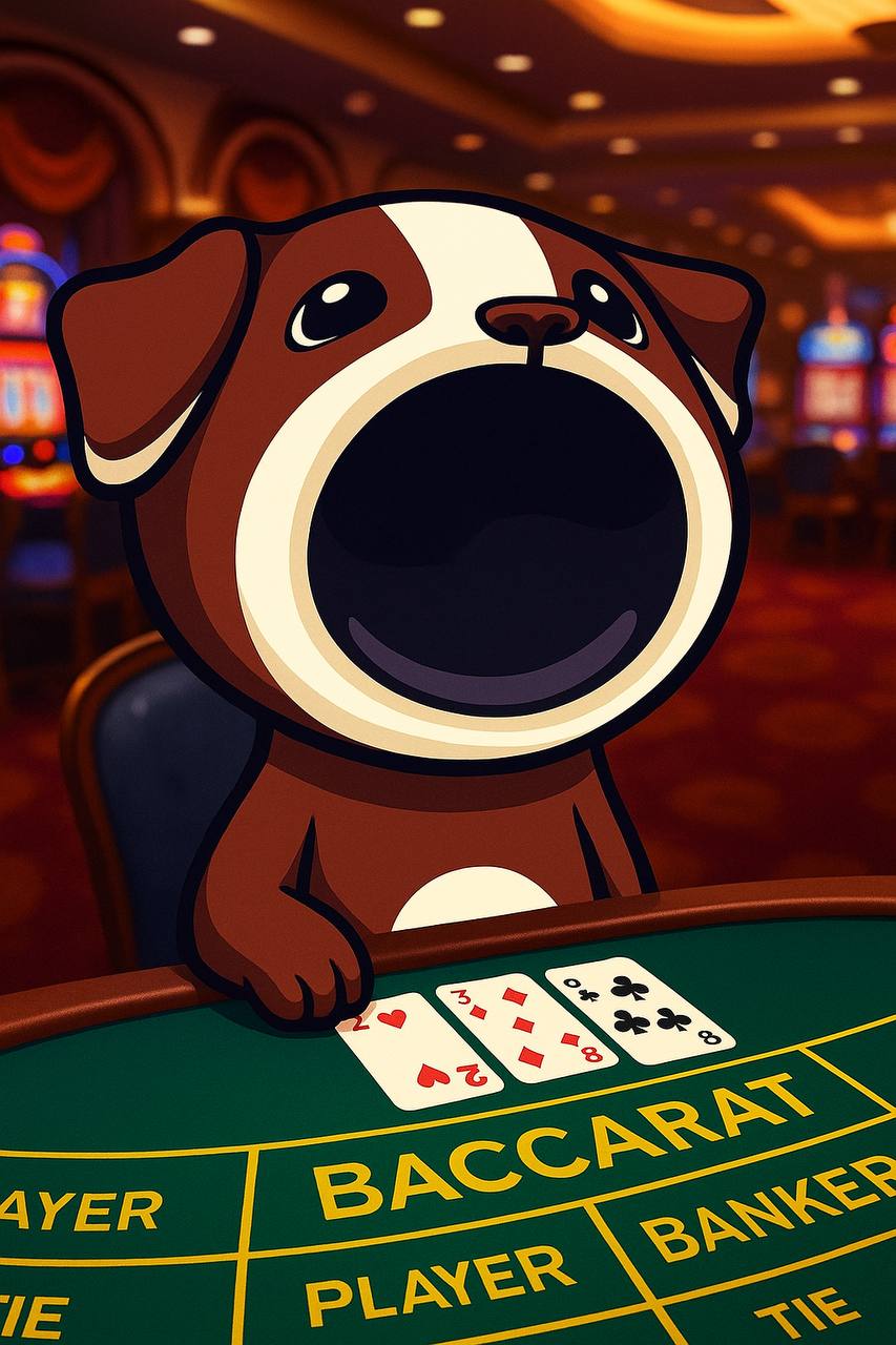 Popdog at the baccarat table